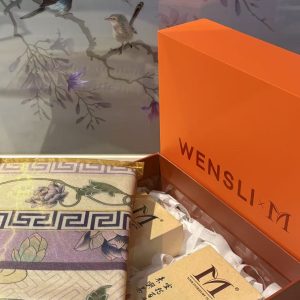 Mystical Three-Lifetime Lotus Silk Scarf 幻紫梵花大方巾