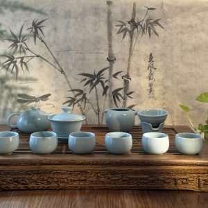Ru-style ceramic Tea Set 现代汝瓷茶器礼盒